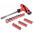 28 Pics Multi Purpose Wrench Tool Kit & Screwdriver And Socket Set