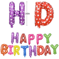 Rainbow Happy Birthday Balloons Banner