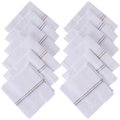 Cotton Premium Collection Handkerchiefs Hanky- 12Pcs