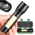 Torch Light Mini Aluminum Long Range Rechargeable Torch