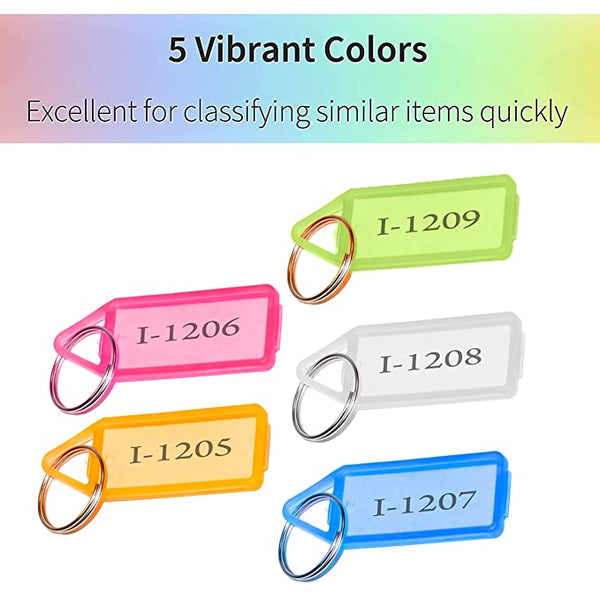 Multicolor Plastic Keychain With Name Tag Labels