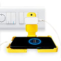 Multi-Purpose Wall Holder Stand for Charging Mobile Just Fit in Socket, Support All Charger and Hang (Multicolour 1pc)