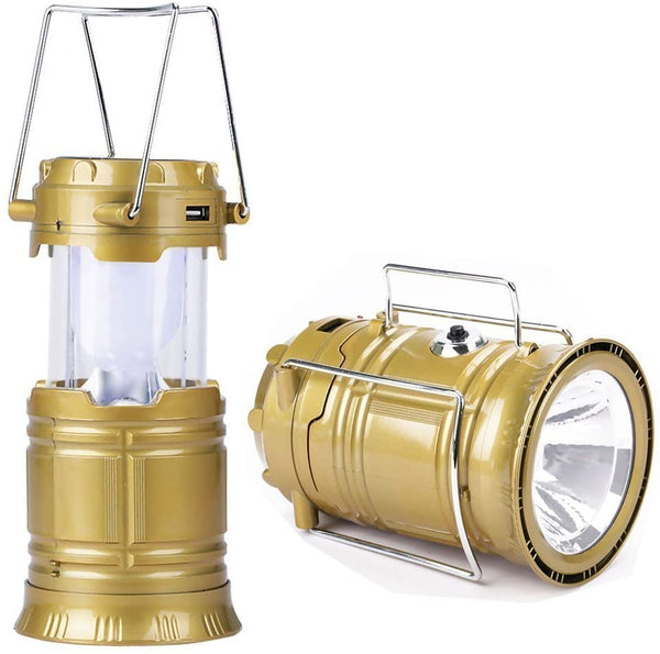 Rechargeable camping lantern 2 in 1 Solar LED Lamp