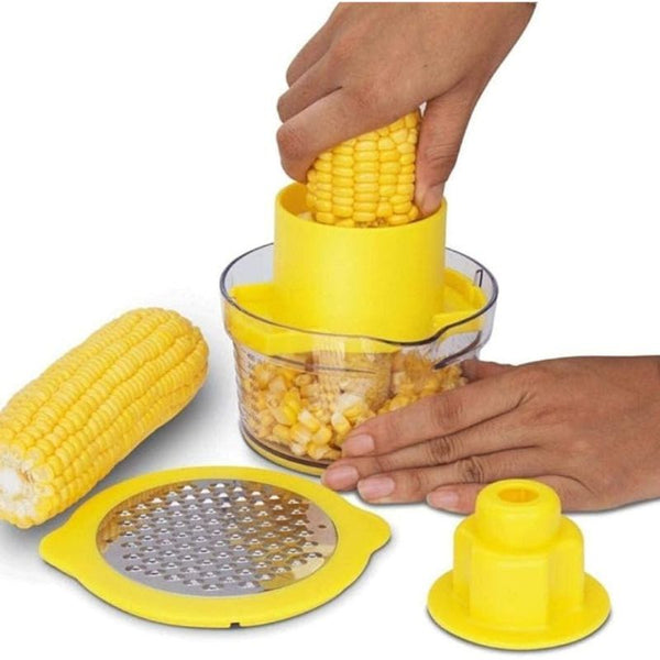 Corn Stripper - Corn Peeler, 2 in 1 Stainless Steel Corn Cob Stripper Tool, Corn Cutter with Bowl 1pc