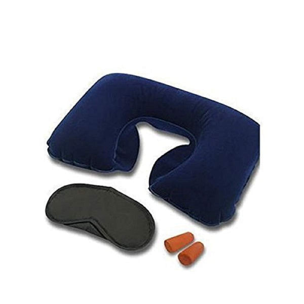 Neck Pillow with Eye Mask & Ear Buds, 3 In 1 Combo Pack