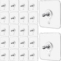 PACK OF 10PC Wall Screws Hooks,Adhesive Wall Screws Hanging Nails,No-Drilling Waterproof Screw Free Stickers for Hanging,Heavy-Duty Adhesive Wall Mount Screw Hooks for Kitchen Bathroom Bedroom Living Room