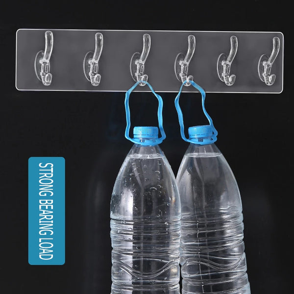 Transparent Strong Wall 6 in 1 Sticky Hook