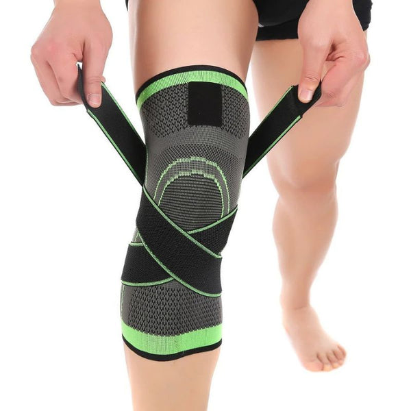 Knee Support - an adjustable Velcro compression knee bandage for men and women. Perfect for sports fitness weightlifting and everyday comfort.