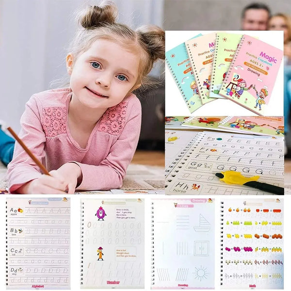 4pc Magic Practice Copybook for kids
