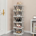 FOLDABLE 6 Layer Shoe Rack, Shoe Organizer For Closet, Space-Saving Stand For Home And Office Portable Folding And Lightweight Adjustable Plastic Foldable Shoe Cabinet Storage