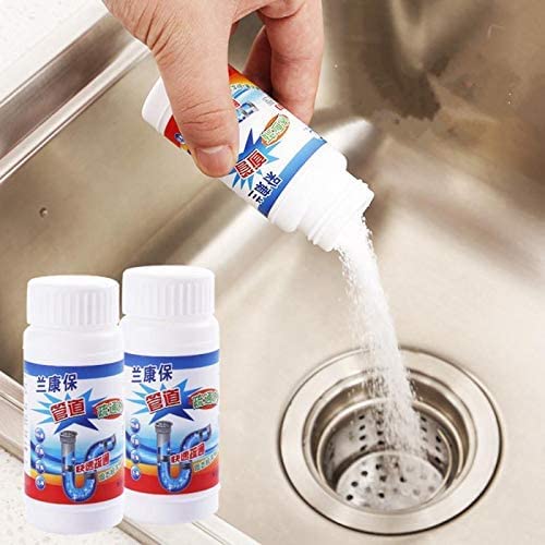 White Sink & Drain Cleaner Chemical Powder Pack of 2