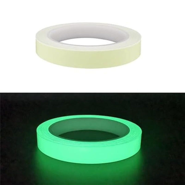 Glow in The Dark Night Glow Radium Tape - 15mm width. X 10 foot length Sticker Photo Luminescent to Mark Stairs, Walls, Exit Sign, Steps. Safety Tape. (15mm x 10 foot)