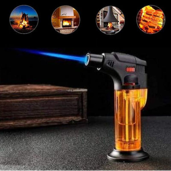 Windproof Refillable Butane Jet Torch Flame Gas Lighter Tool