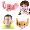 Girls/Boys Warm Winter Synthetic Face Mask with Plush Ear Muffs Covers