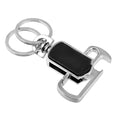 Silver Roatating Hook with Bottle Opener Metal Keychain
