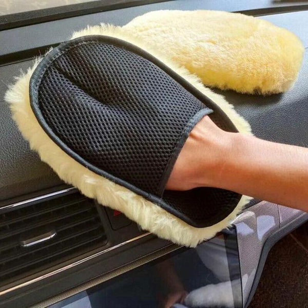 Car wash wool gloves