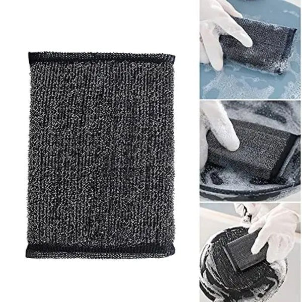 Kitchen Steel Ring Dishwashing Sponge (pack of 3)