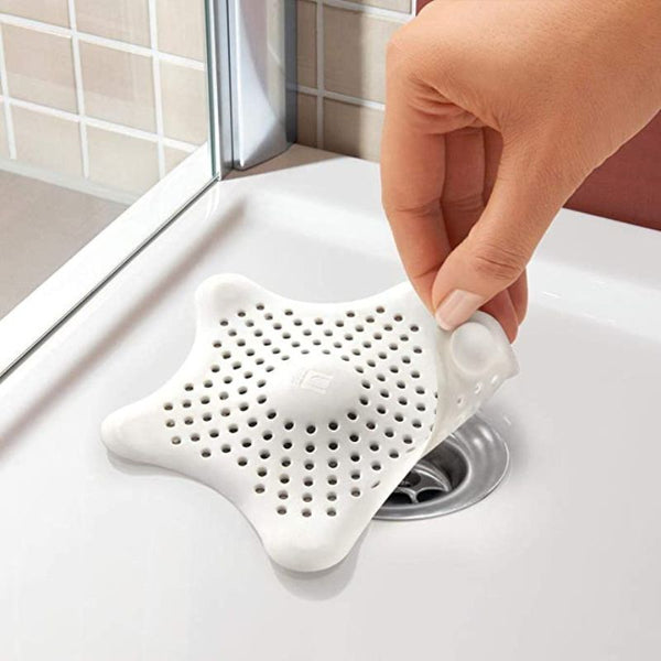 Silicone Star Shaped Sink Strainer Filter (Multicolor, Pack of 1)