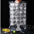 Disposable Ice Cube Bags, Stackable Easy Release Ice Cube Mold Trays Self-Seal Freezing Maker,Cold Ice Pack Cooler Bag for Cocktail Food Wine (pack of 20pcs)