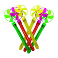 Fun Bubble Stick with Ring Windmill Fan Toy for Kids (Multicolors)