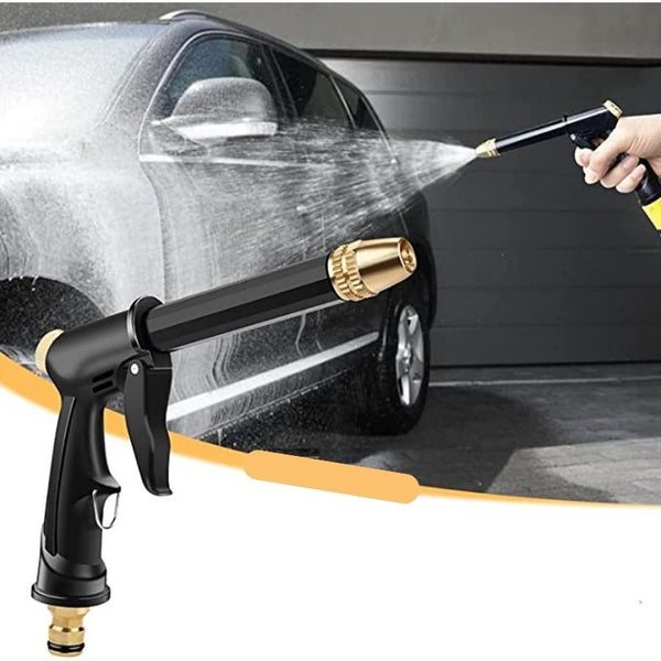 Hose Nozzle Heavy Duty Water Gun Nozzle High Pressure Sprayer Brass Nozzle Rotating Adjustable Spray Water Flow for Gardening Car Washing Pets Shower Plants Watering Cleaning