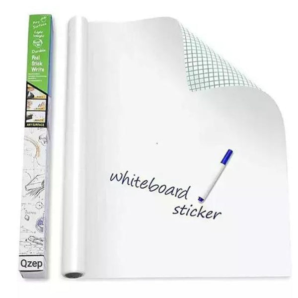 Self-Adhesive White Board Sticker Removable, Whiteboard Sticker Wall Paper for School, Office, Home, College Kids Drawing Wallpaper