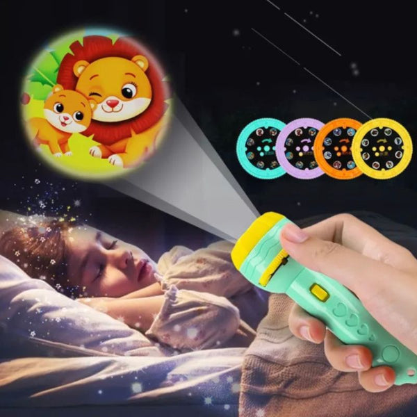 Mini Slide Projector Torch, Kids Projection Lamp Education  (Multicolor)