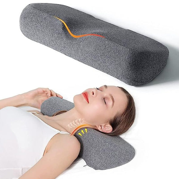 Cervical Neck Pillow for Sleeping, Memory Foam Pillow Neck Bolster Pillow for Stiff Neck Pain Relief, Neck Support Pillow Cervical Pillows for Pain Relief Sleeping Bed Pillow
