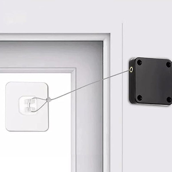 Automatic Door Closer for Home || Punch Free Automatic Door Closer for Residential and Commercial with Steel Drawstring, Pack of 1