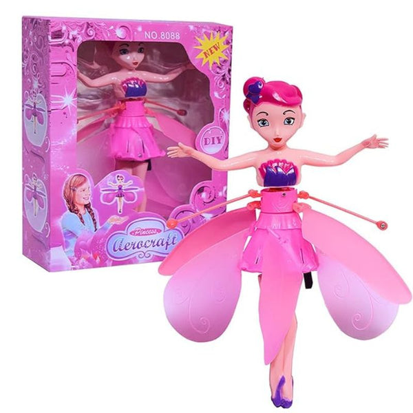 Flying Princess Dolls Hand Control Gift Flying Toys for Kids (1 Pcs Multicolor) (Flying Doll)
