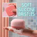 Body Bath Scurb Silicone Soft Cleaning Bath Body Brush with Shampoo Dispenser