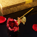 Artificial Gold Plated Red Rose